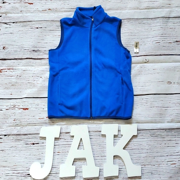 🆕️ AMAZON LIGHT BLUE FLEECE VEST - Picture 1 of 8
